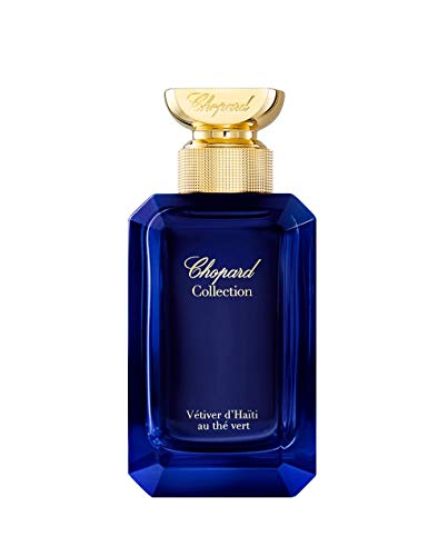 Chopard Vetiver d'Haiti au The Vert Eau de Parfum bottle showcasing its elegant design and luxurious appeal.