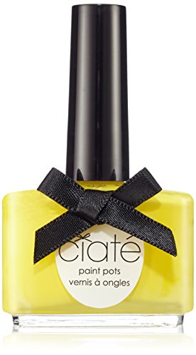 Ciaté The Paint Pot Nail Polish in vibrant Big Yellow Taxi shade, showcasing a bright yellow bottle with a sleek brush.