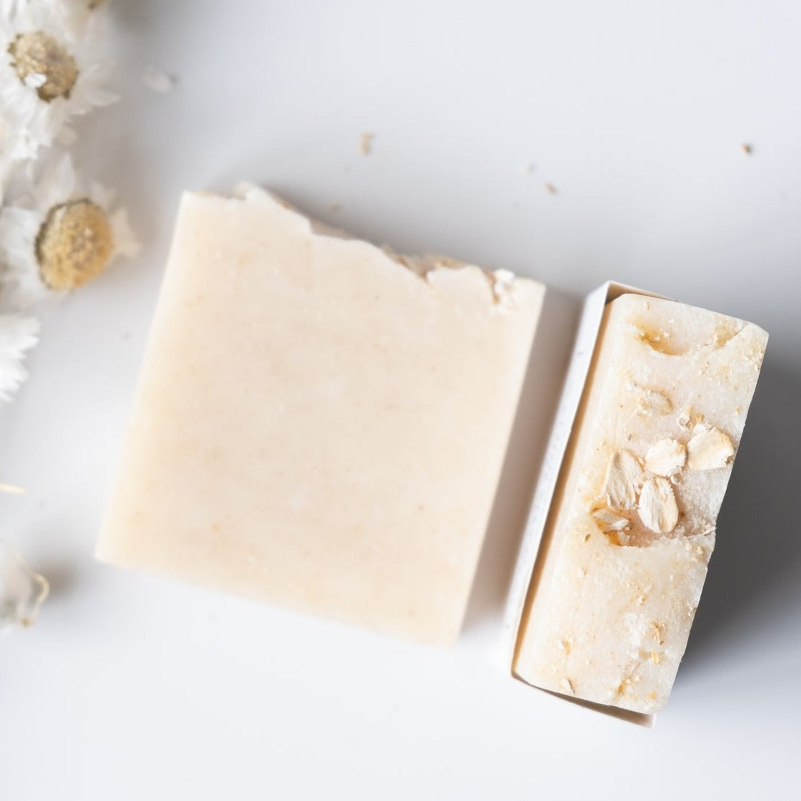 Cinnamon Walnut Oatmeal Soap Bar with natural ingredients, showcasing its rich texture and warm colors.