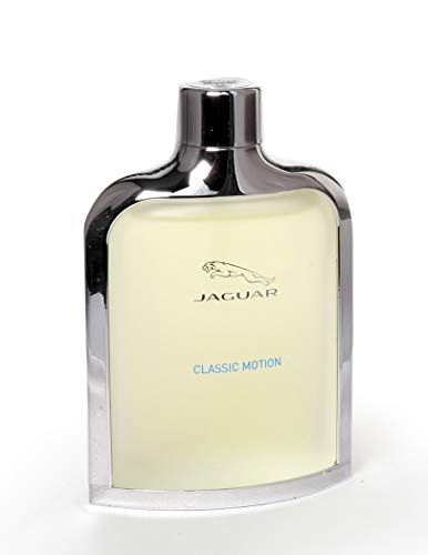 Jaguar Classic Motion Eau de Toilette bottle with sleek design, showcasing its elegant packaging and modern aesthetic.