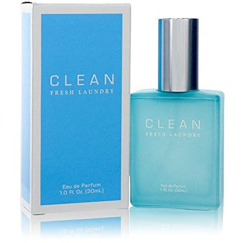 Clean Fresh Laundry Eau de Parfum bottle with a minimalist design, showcasing its elegant shape and fresh scent.