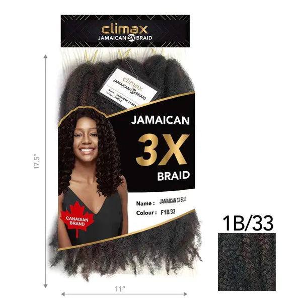 Climax 3X Jamaican Braid showcasing soft, natural-looking curls in a vibrant color, perfect for stylish hairstyles.