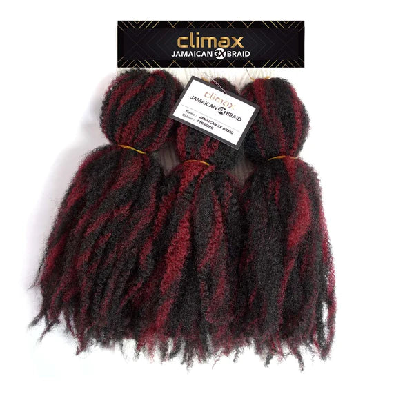 Climax 3X Jamaican Braid showcasing soft, natural-looking curls in a vibrant color, perfect for stylish hairstyles.