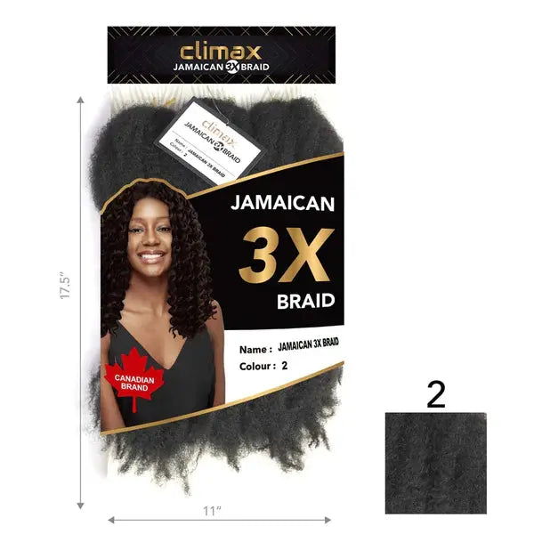 Climax 3X Jamaican Braid showcasing soft, natural-looking curls in a vibrant color, perfect for stylish hairstyles.