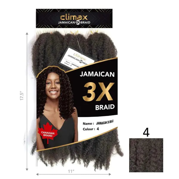 Climax 3X Jamaican Braid showcasing soft, natural-looking curls in a vibrant color, perfect for stylish hairstyles.