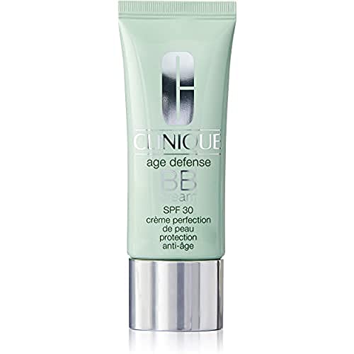 Clinique Age Defense BB Cream SPF30 in Moderately Fair shade, showcasing its sleek packaging and creamy texture.