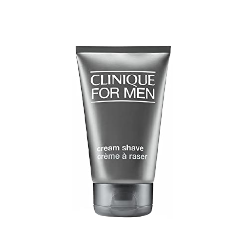 Clinique for Men Cream Shave tube with a sleek design, showcasing its hydrating formula for a smooth shave.