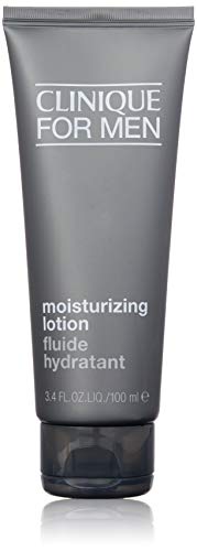 Clinique Men Moisturizing Lotion bottle with a sleek design, perfect for daily hydration.