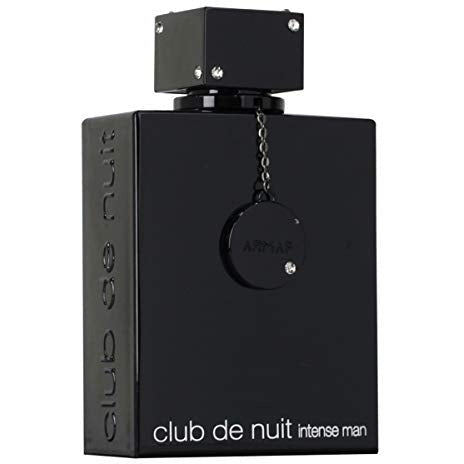 Armaf Club De Nuit Intense Eau de Parfum bottle with elegant design and dark color scheme.