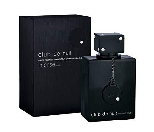 Armaf Club De Nuit Intense Eau de Toilette bottle with elegant black and gold design.