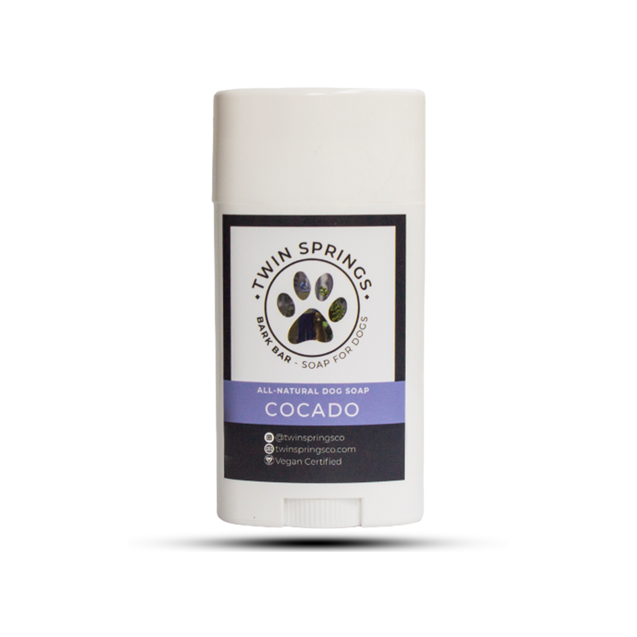 Cocado Bark Bar for dogs, handcrafted soap with organic oils, perfect for travel and outdoor adventures.