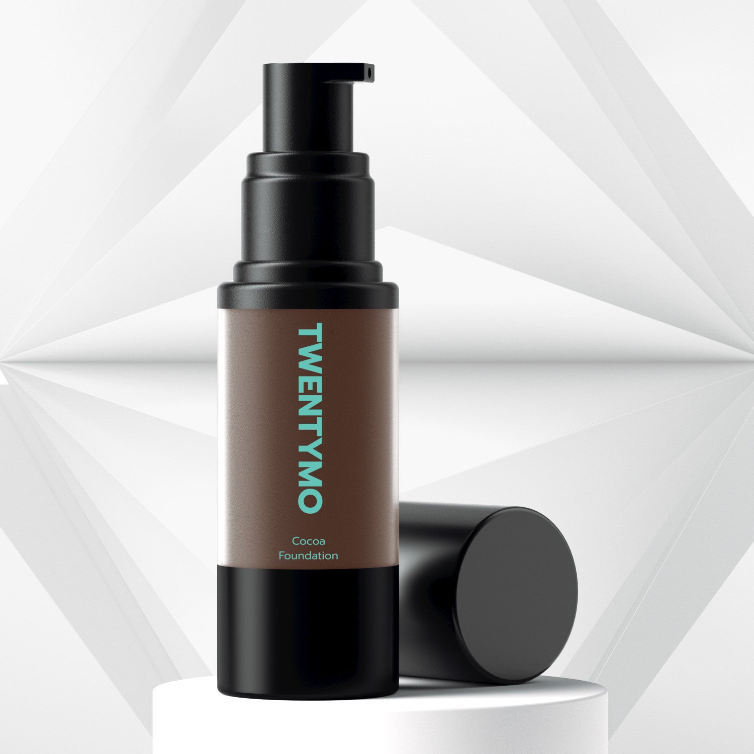 Cocoa Foundation in a sleek bottle, showcasing its oil-free HD liquid formula for a natural finish.