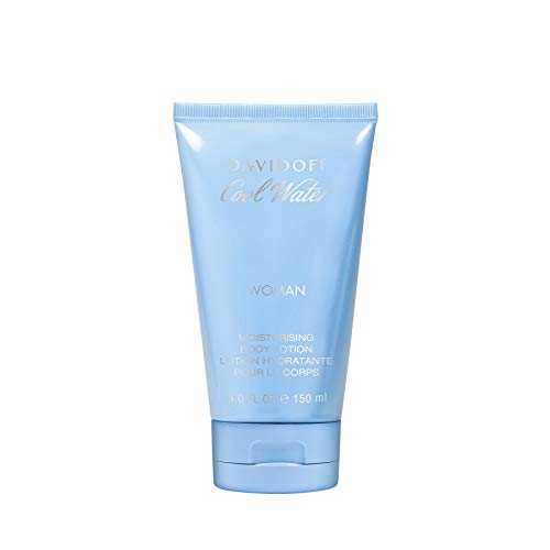 Davidoff Cool Water Woman Body Lotion in a sleek bottle with a refreshing aquatic design.