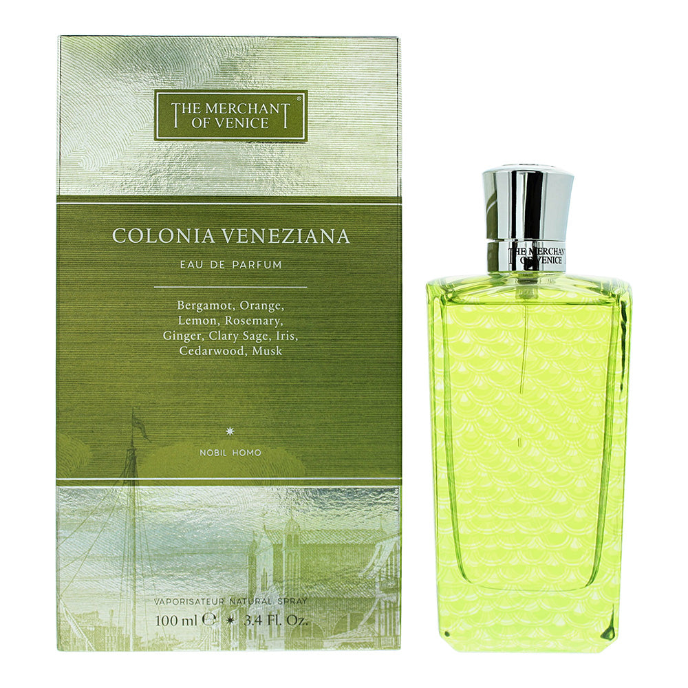 Colonia Veneziana Eau de Parfum bottle elegantly designed, showcasing Venetian heritage and luxury.