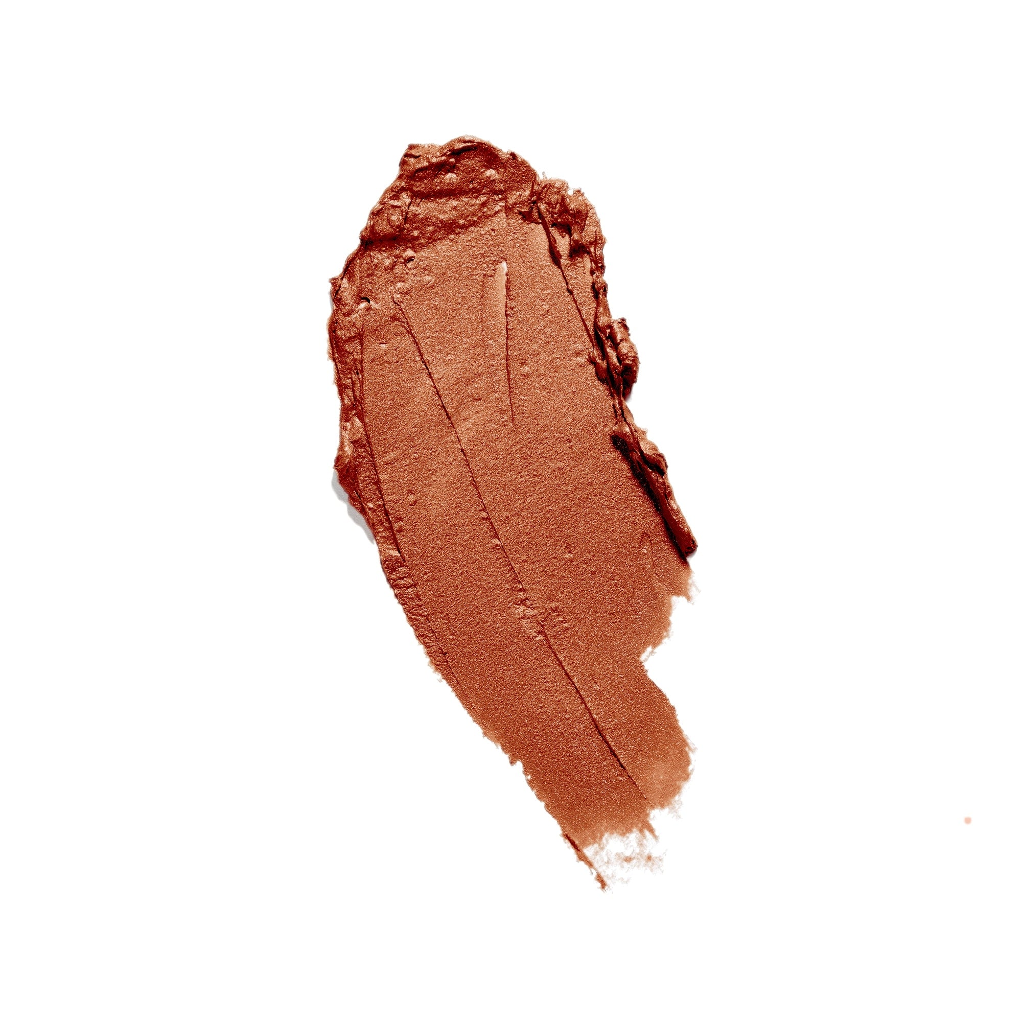 A tube of Copper lip stain showcasing its creamy texture and vibrant color, surrounded by natural ingredients like avocado and grape seed oil.