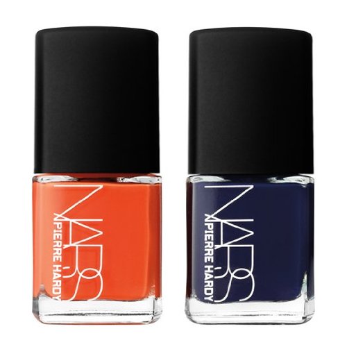 NARS Cosmetics Pierre Hardy Ethno Run Nail Polish Set featuring two vibrant nail polish bottles with precision brushes.