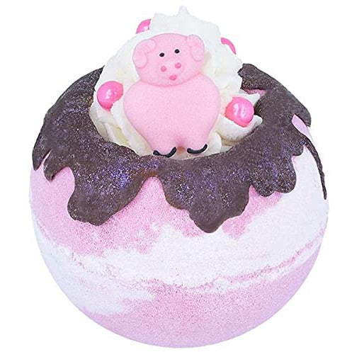 Cosmetics Piggy In The Middle Bath Blaster featuring a cute pig design, perfect for a relaxing bath experience.