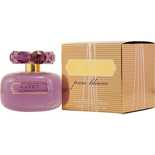 Covet Pure Bloom Eau de Parfum by Sarah Jessica Parker in an elegant bottle, showcasing its floral and fruity essence.