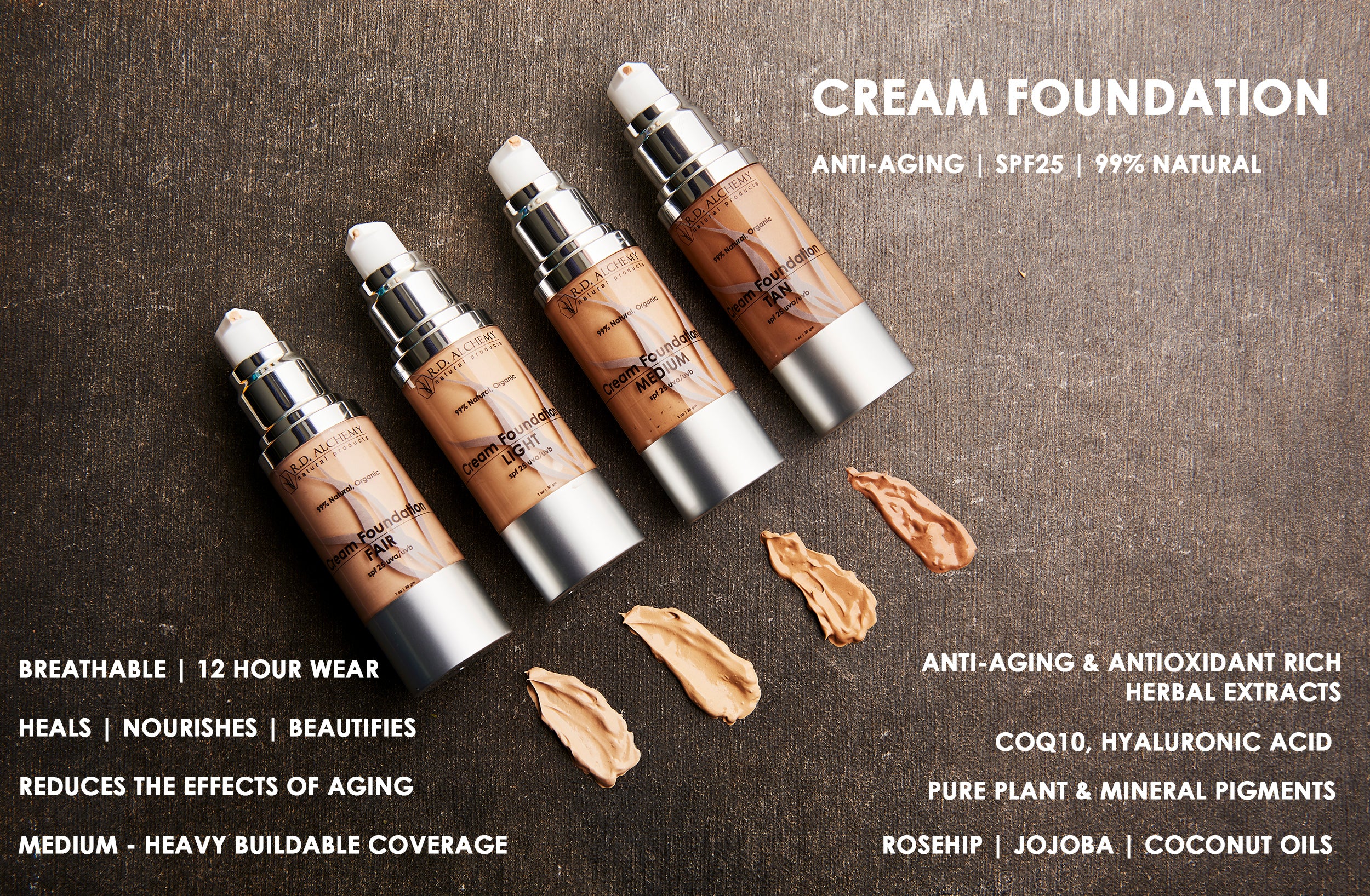 A jar of Cream Foundation showcasing its smooth, creamy texture, ideal for normal to dry skin.