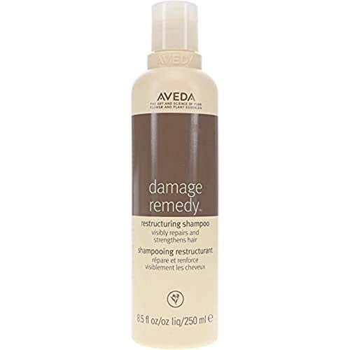 Aveda Damage Remedy Restructuring Shampoo bottle with a sleek design, showcasing its natural ingredients and eco-friendly packaging.