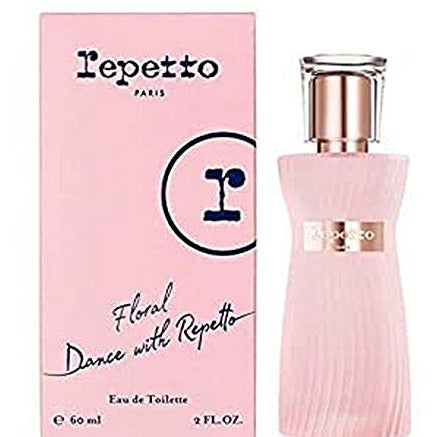 Repetto Dance with Florale Eau de Toilette bottle elegantly displayed with floral accents.