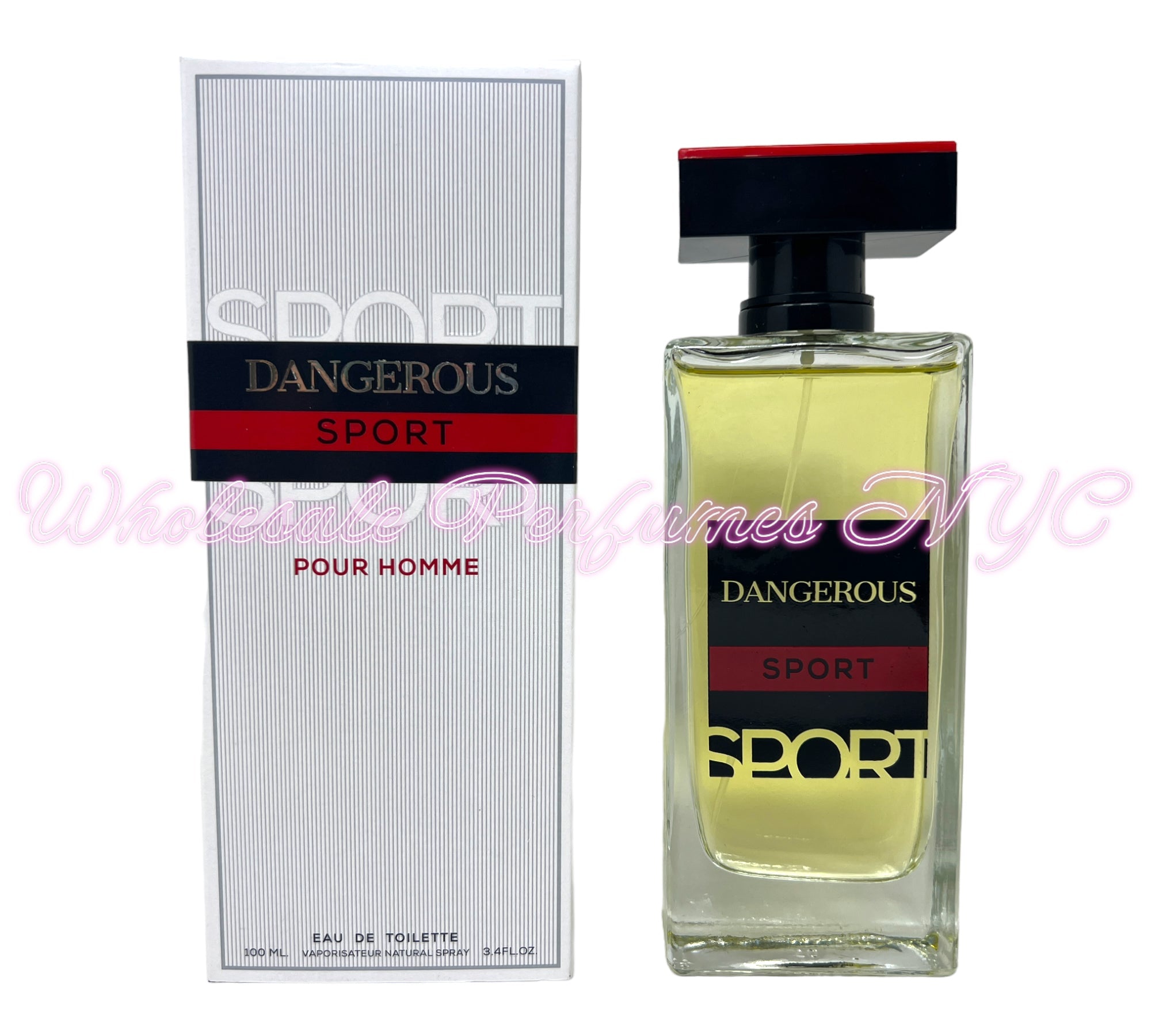 Dangerous Sport for Men Eau de Toilette Spray, 3.4oz bottle with a sleek design, inspired by Dior's Homme Sport.