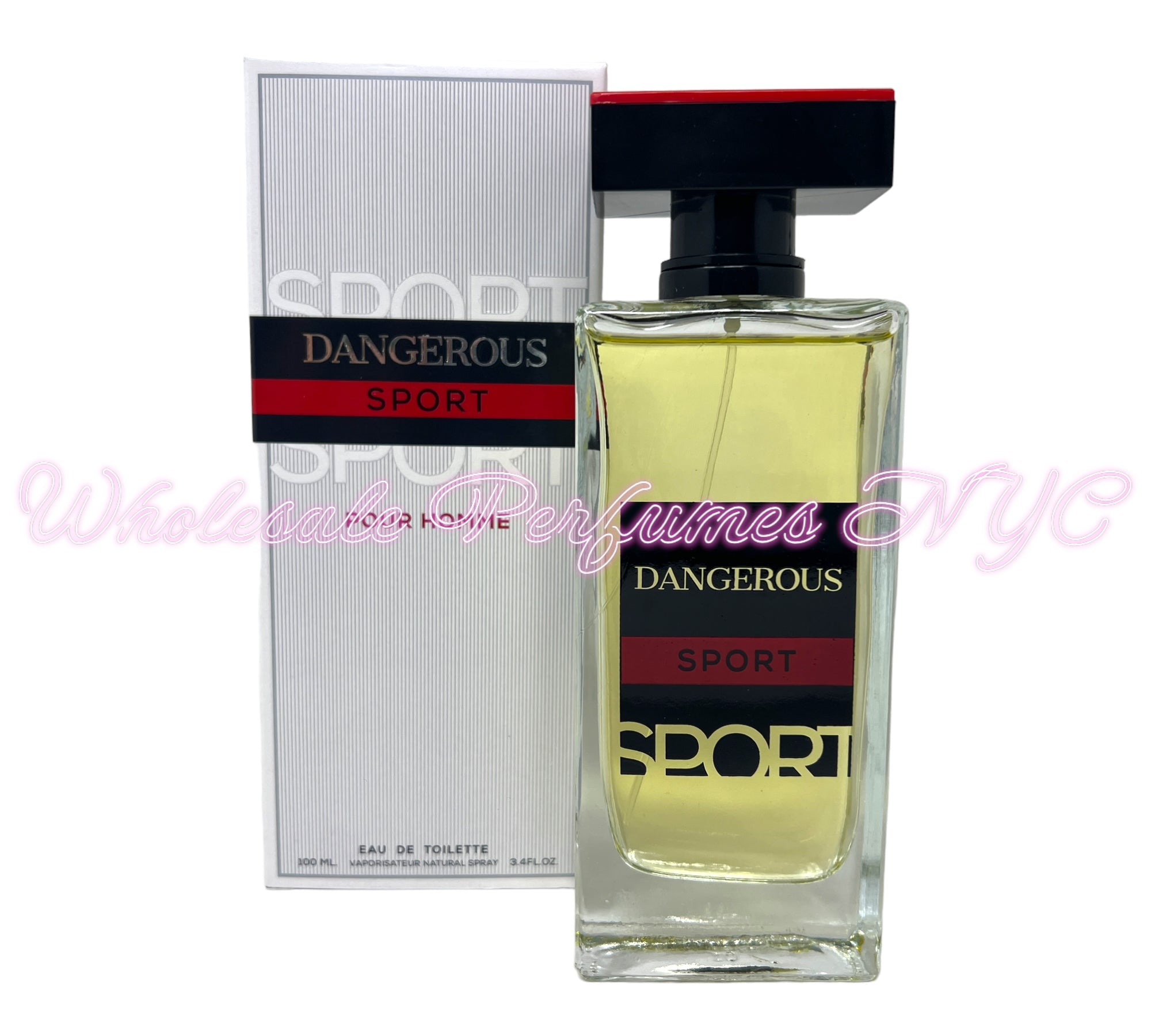 Dangerous Sport for Men Eau de Toilette Spray, 3.4oz bottle with a sleek design, inspired by Dior's Homme Sport.