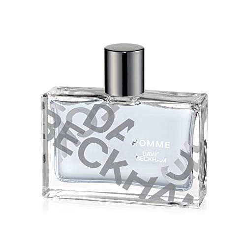 David Beckham Homme Eau de Toilette in a sleek, modern bottle showcasing its elegant design.