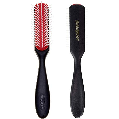 Denman Small Styling Brush D143 with five rows of bristles, ideal for precise hair styling and smoothing.