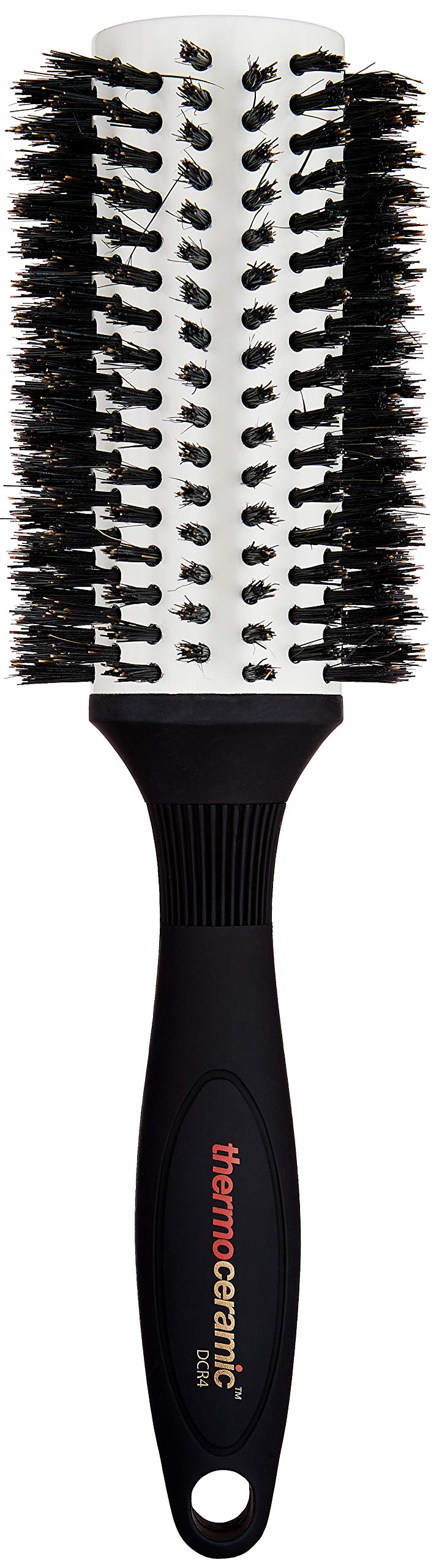 Denman Thermoceramic Brush DCR4 with 41mm diameter, featuring a sleek design and thermoceramic bristles for effective hair styling.