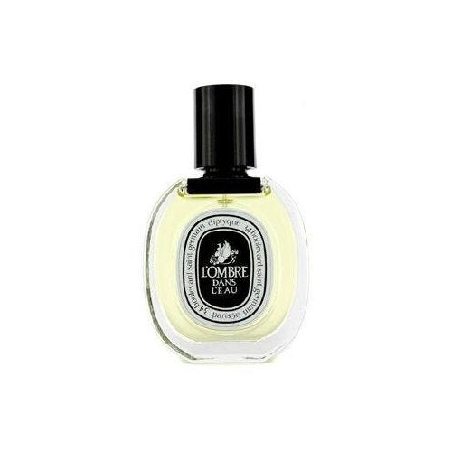 Diptyque L'Ombre Dans L'Eau Eau de Toilette bottle with floral design, showcasing its elegant packaging.