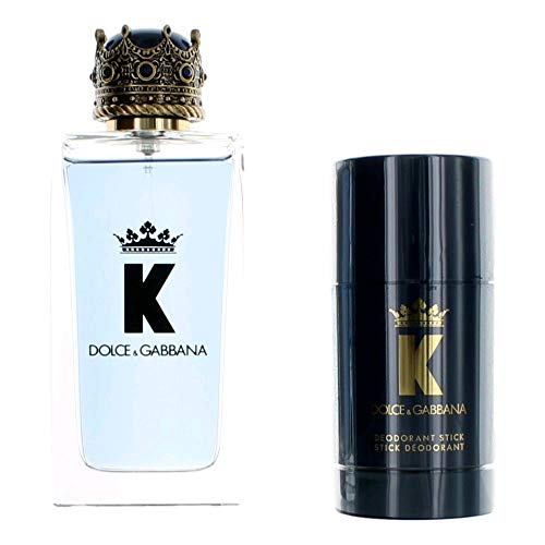 Dolce & Gabbana K Gift Set featuring 100ml EDT and 75g deodorant stick in elegant packaging.