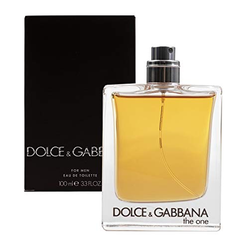 Dolce & Gabbana The One Eau de Toilette bottle with elegant design and luxurious gold accents.