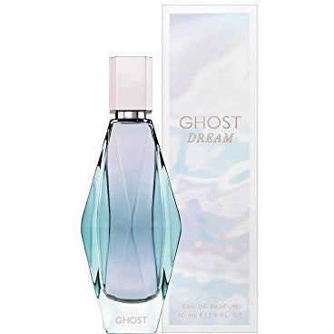 Ghost Dream Eau de Parfum in an elegant bottle, showcasing its floral and fruity essence.