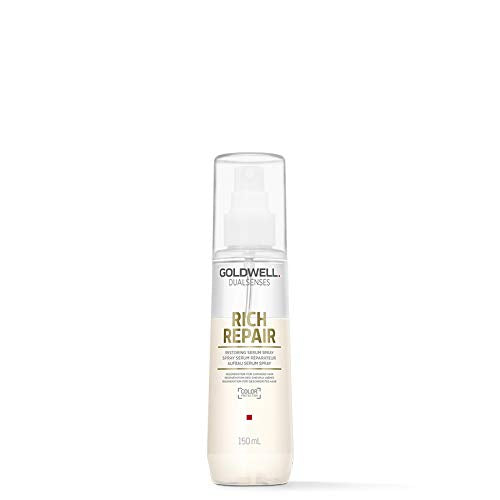 Goldwell Dualsenses Rich Repair Intensive Restoring Serum bottle with a sleek design, ideal for restoring damaged hair.