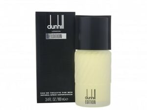 Dunhill Edition Eau de Toilette bottle featuring a sleek design, showcasing its aromatic and woody fragrance for men.