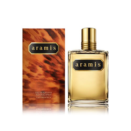 Aramis Eau de Toilette for men, showcasing its classic bottle design and elegant packaging.