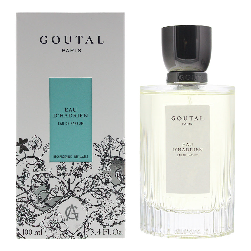 Eau d'Hadrien Eau de Parfum by Annick Goutal in an elegant glass bottle with a citrus-inspired design.