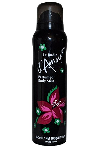 Eden Classics Le Jardin d'Amour Body Spray bottle with floral design, showcasing elegance and luxury.