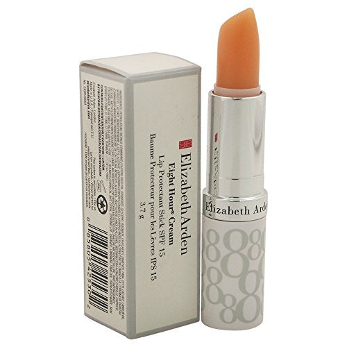 Elizabeth Arden Eight Hour Cream Lip Protectant Stick SPF15 in a sleek tube, ideal for sun protection and hydration.