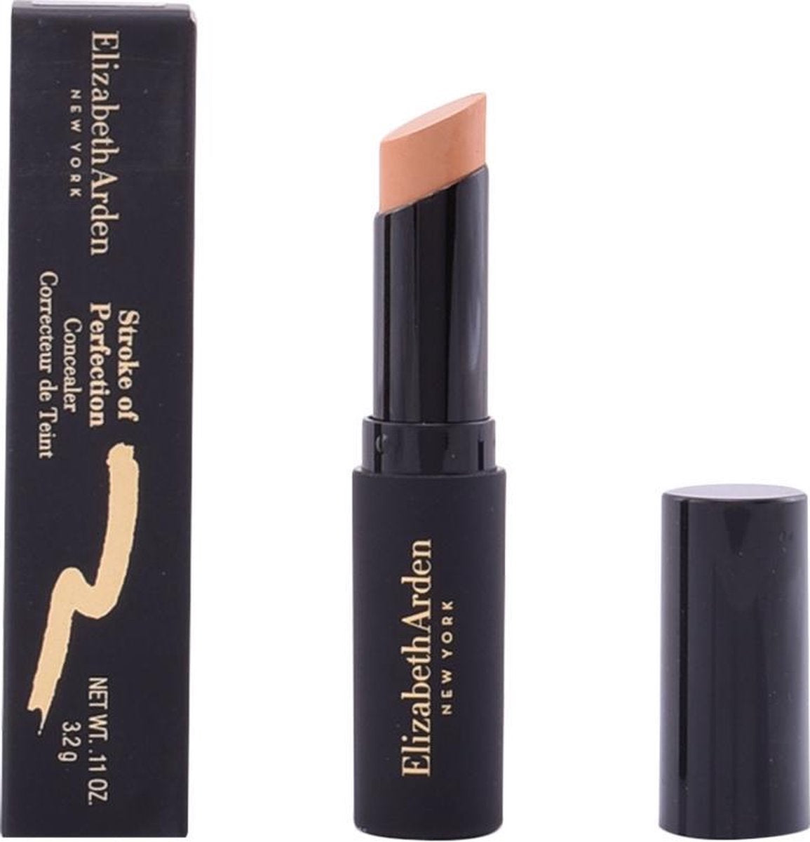 Elizabeth Arden Stroke Of Perfection Concealer in shade 04 Deep, showcasing its sleek packaging and rich color.