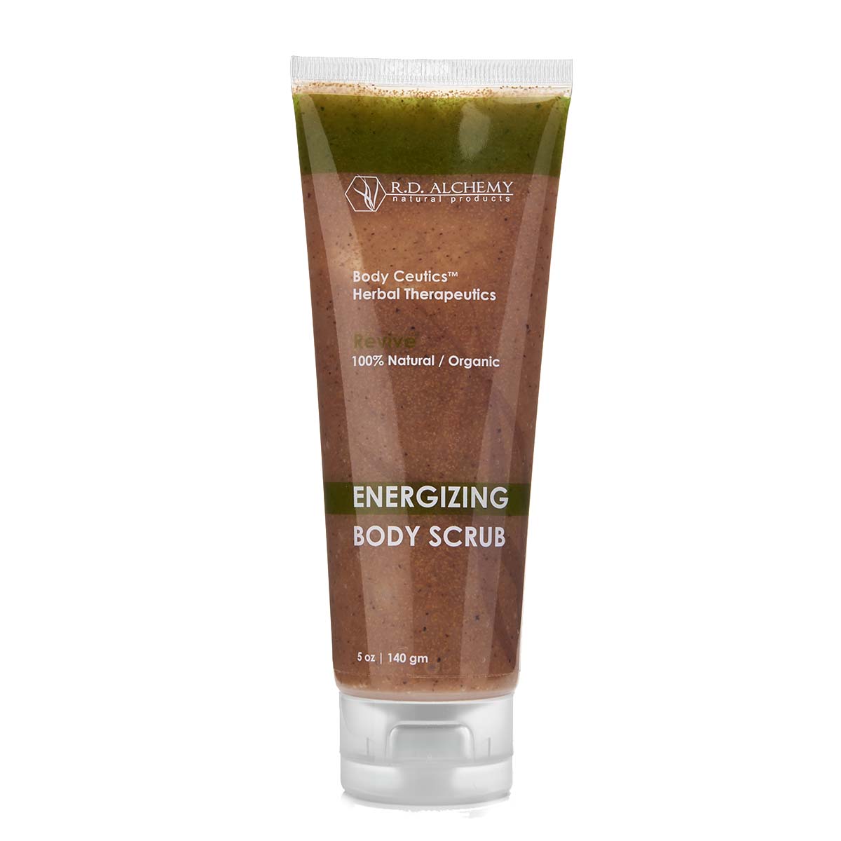 Energizing Body Scrub in a stylish container, showcasing its natural ingredients and vibrant packaging.