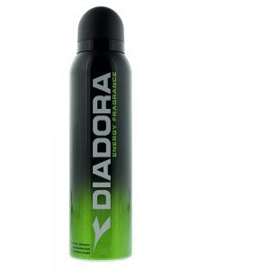 Diadora Energy Fragrance Green Deodorant Spray in a sleek bottle with a refreshing green design.