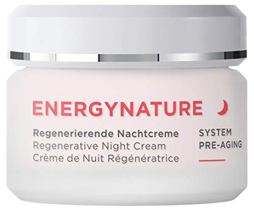 Annemarie Börlind Energynature Regenerative Night Cream in a sleek jar, showcasing its rich texture and natural ingredients.