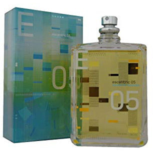 Escentric 05 Eau de Toilette bottle with modern design, showcasing its elegant packaging and unique fragrance.