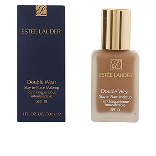 Estée Lauder Double Wear Stay-in-Place Makeup in Pebble, showcasing the sleek bottle design and rich color.