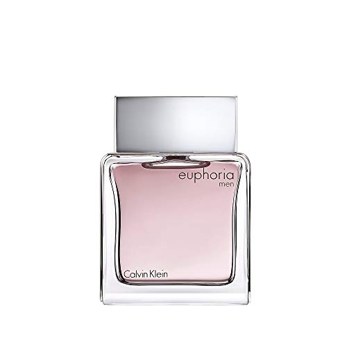 Euphoria Eau de Toilette by Calvin Klein, showcasing its elegant bottle design with a woody aromatic fragrance for men.