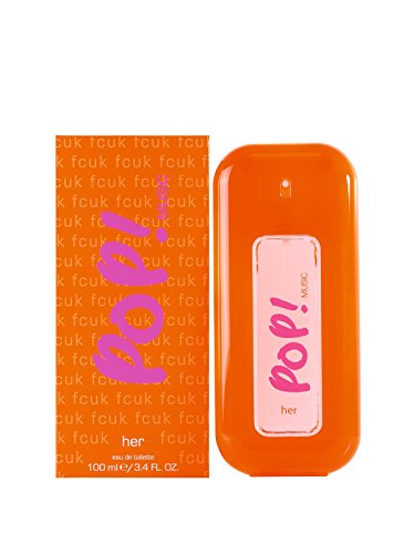 FCUK POP! Music Her Eau de Toilette in a stylish bottle, showcasing vibrant colors and modern design.