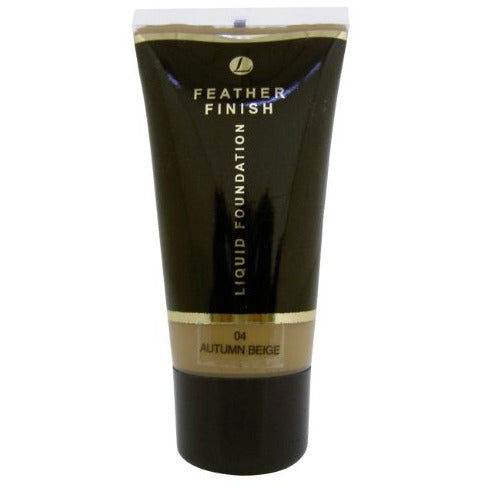 Lentheric Feather Finish Lasting Matte Foundation in Autumn Beige 05, showcasing its sleek packaging and rich color.