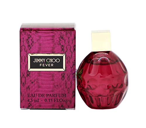 Jimmy Choo Fever Eau de Parfum in an elegant purple bottle with gold accents, showcasing its luxurious design.